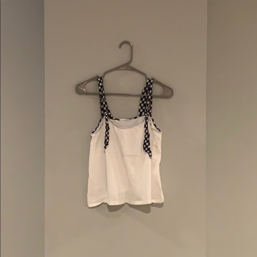 Tank top with gingham detail